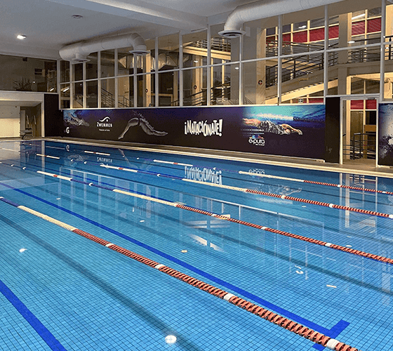 Alberca semiolímpica con cinco carriles en CDMX